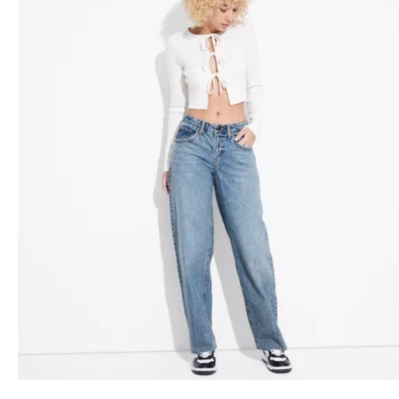 Women's Mid-Rise 90's Relaxed Straight Jeans - Wild Fable™ - Picture 2 of 5